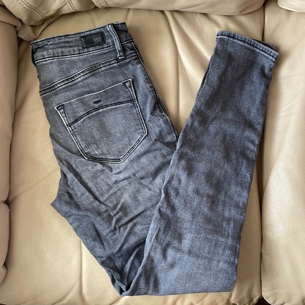 Charcoal Distressed RSQ Skinny Jeans